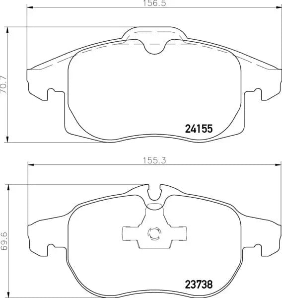 Mintex Brake Pads Full Set Of 4 Front MDB2837 - image 3