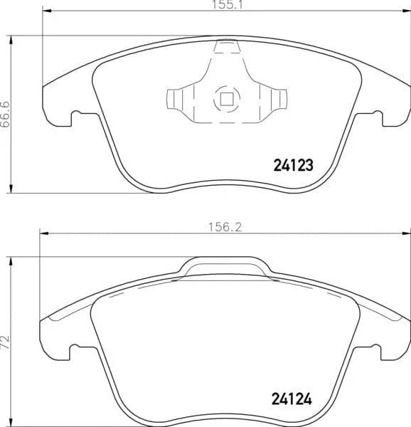 Mintex Brake Pads Full Set Of 4 Front MDB2860 - image 3