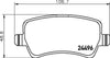 Mintex Brake Pads Set Brake Pads Full Set Of 4 Rear MDB2863MX thumbnail