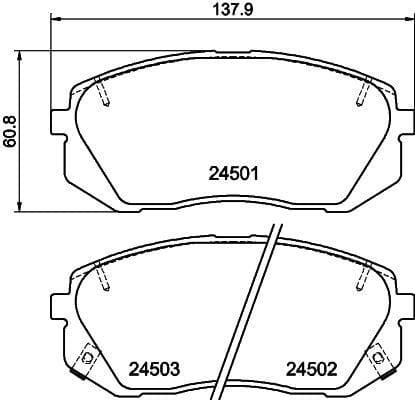 Mintex Brake Pads Full Set Of 4 Front MDB2865 - image 3