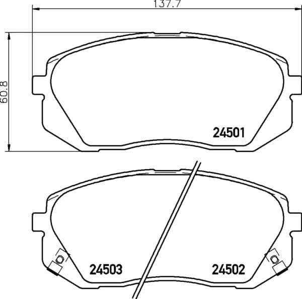 Mintex Brake Pads Full Set Of 4 Front MDB2865 - image 4