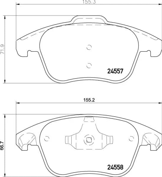 Mintex Brake Pads Full Set Of 4 Front MDB2891 - image 3
