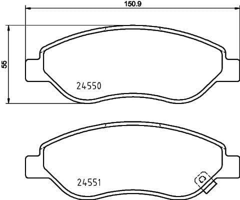 Mintex Brake Pads Full Set Of 4 Front MDB2900 - image 3