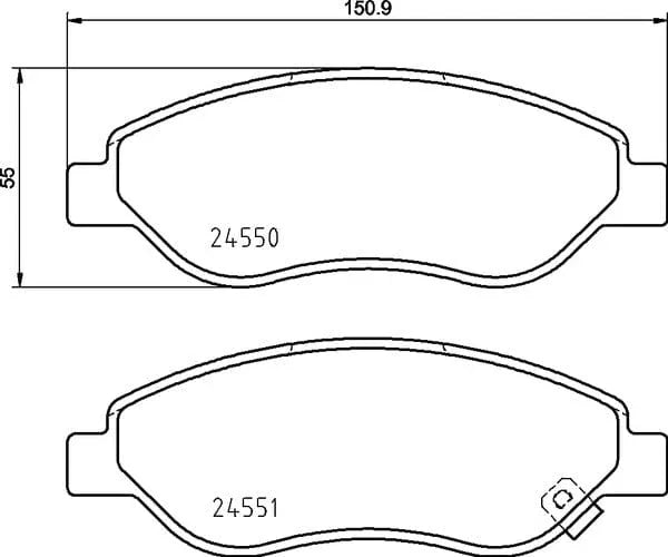 Mintex Brake Pads Full Set Of 4 Front MDB2900 - image 4