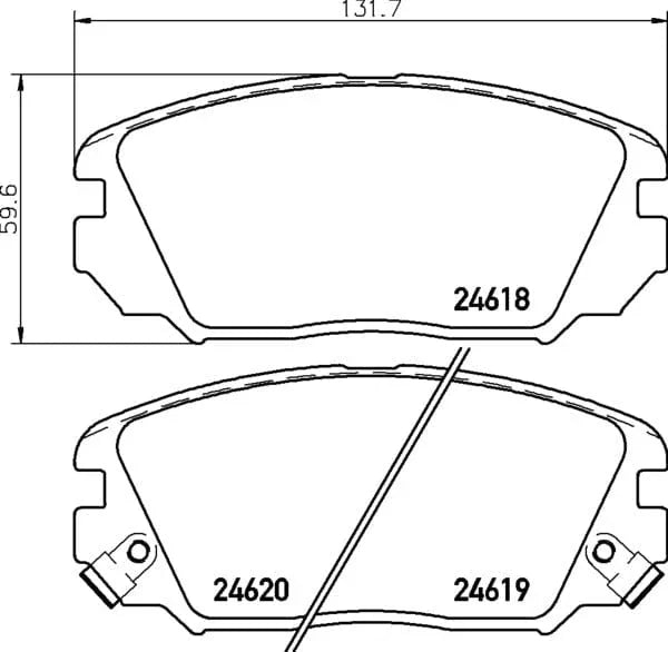 Mintex Brake Pads Full Set Of 4 Front MDB2920 - image 4