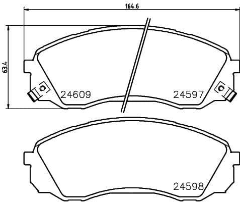 Mintex Brake Pads Full Set Of 4 Front MDB2921 - image 3