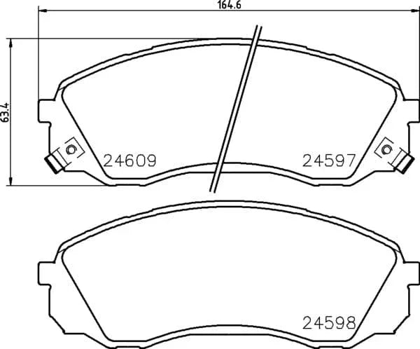 Mintex Brake Pads Full Set Of 4 Front MDB2921 - image 4