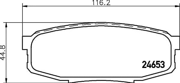 Mintex Brake Pads Set Brake Pads Full Set Of 4 Rear MDB2936 - image 3