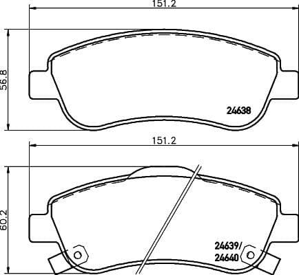Mintex Brake Pads Full Set Of 4 Front MDB2939 - image 3