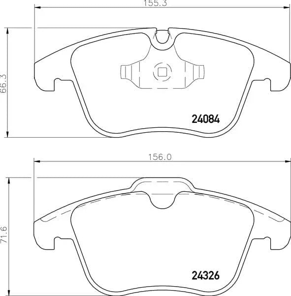 Mintex Brake Pads Full Set Of 4 Front MDB2944 - image 3