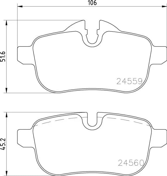 Mintex Brake Pads Set Brake Pads Full Set Of 4 Rear MDB2947 - image 3