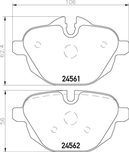 Mintex Brake Pads Set Brake Pads Full Set Of 4 Rear MDB2948 - image 3