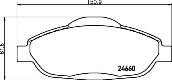 Mintex Brake Pads Full Set Of 4 Front MDB2950 - image 3