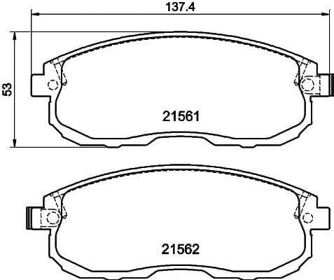 Mintex Brake Pads Full Set Of 4 Front MDB2967MX - image 3