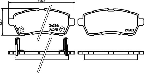 Mintex Brake Pads Full Set Of 4 Front MDB2968 - image 3
