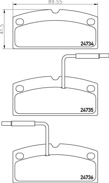 Mintex Brake Pads Full Set Of 4 Front MDB2994 - image 3