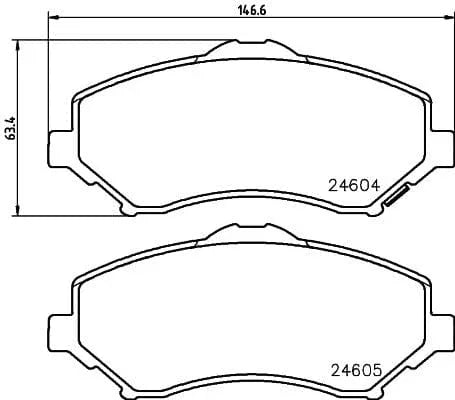 Mintex Brake Pads Full Set Of 4 Front MDB3004 - image 3