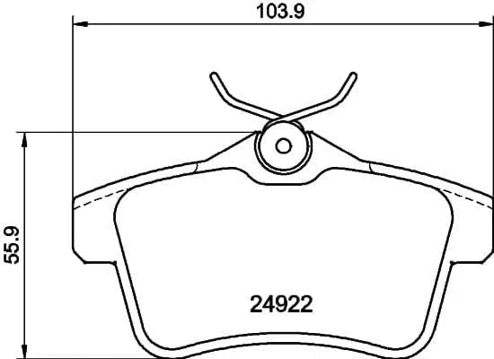 Mintex Brake Pads Set Brake Pads Full Set Of 4 Rear MDB3023 - image 3