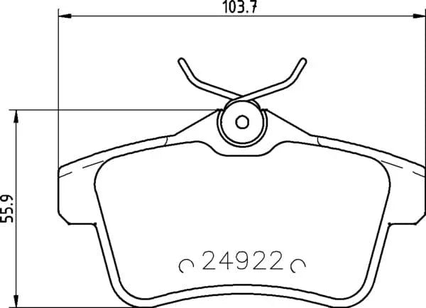 Mintex Brake Pads Set Brake Pads Full Set Of 4 Rear MDB3023 - image 4