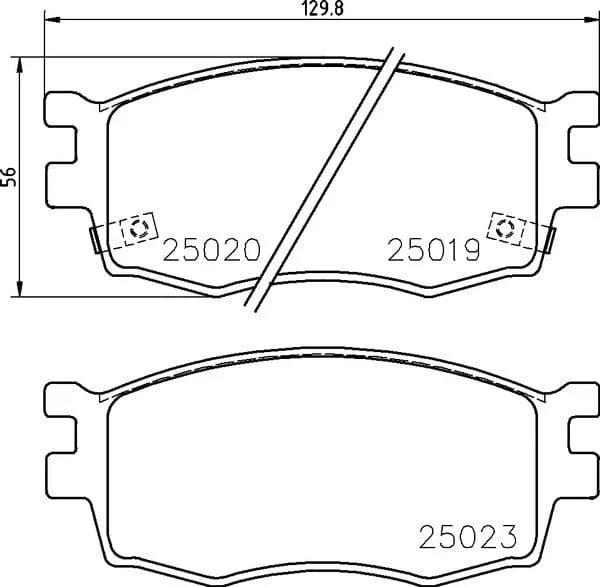 Mintex Brake Pads Full Set Of 4 Front MDB3057 - image 4
