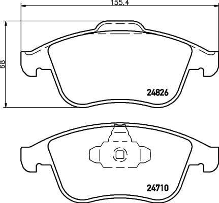 Mintex Brake Pads Full Set Of 4 Front MDB3068 - image 3