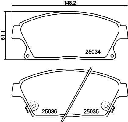 Mintex Brake Pads Full Set Of 4 Front MDB3089 - OEM Quality Replacement - image 3
