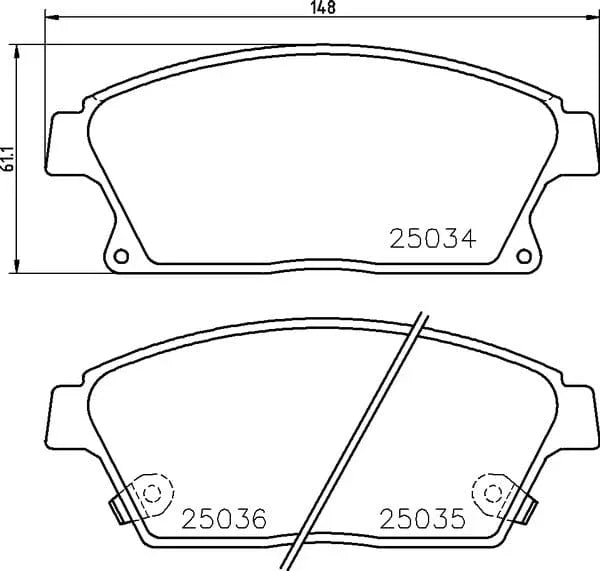 Mintex Brake Pads Full Set Of 4 Front MDB3089 - OEM Quality Replacement - image 4