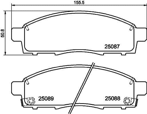 Mintex Brake Pads Full Set Of 4 Front MDB3096 - image 3