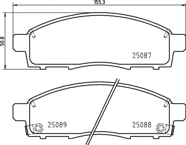 Mintex Brake Pads Full Set Of 4 Front MDB3096 - image 4