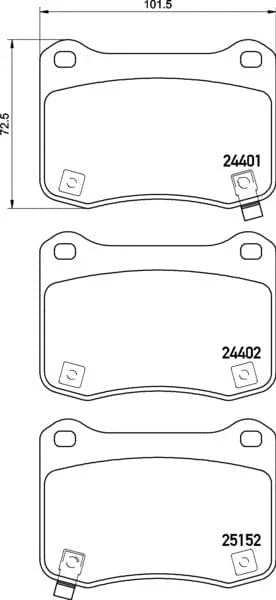 Mintex Brake Pads Set Brake Pads Full Set Of 4 Rear MDB3111 - image 3