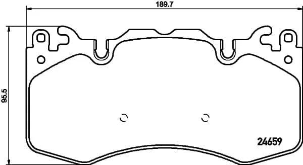 Mintex Brake Pads Full Set Of 4 Front MDB3129 - image 3