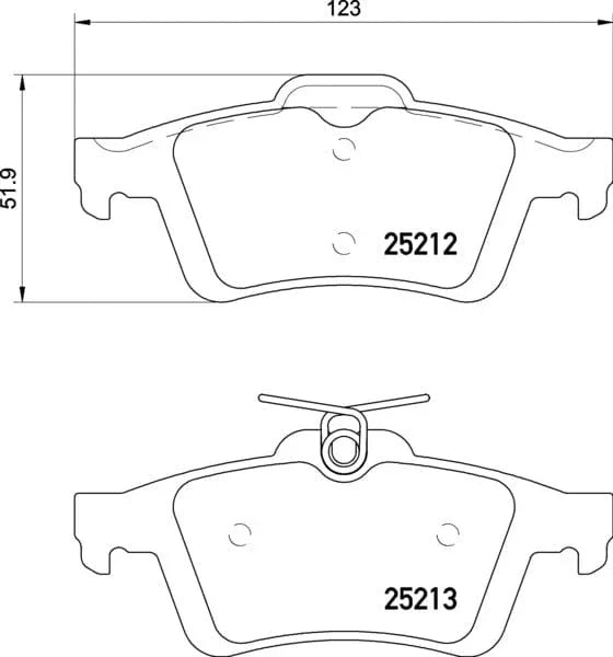Mintex Brake Pads Set Brake Pads Full Set Of 4 Rear MDB3150 - image 3