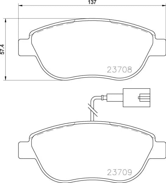 Mintex Brake Pads Full Set Of 4 Front MDB3155 - image 3