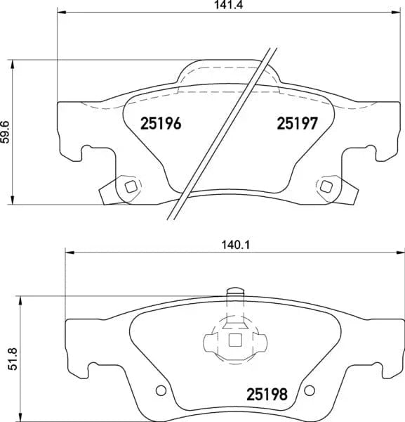 Mintex Brake Pads Set Brake Pads Full Set Of 4 Rear MDB3165 - image 3