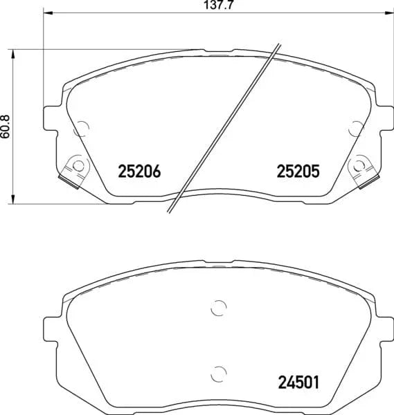 Mintex Brake Pads Full Set Of 4 Front MDB3166 - image 4