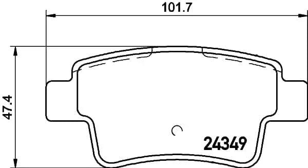 Mintex Brake Pads Set Brake Pads Full Set Of 4 Rear MDB3167 - image 3