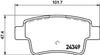 Mintex Brake Pads Set Brake Pads Full Set Of 4 Rear MDB3167 thumbnail