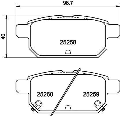 Mintex Brake Pads Set Brake Pads Full Set Of 4 Rear MDB3168 - image 3