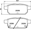 Mintex Brake Pads Set Brake Pads Full Set Of 4 Rear MDB3168 thumbnail
