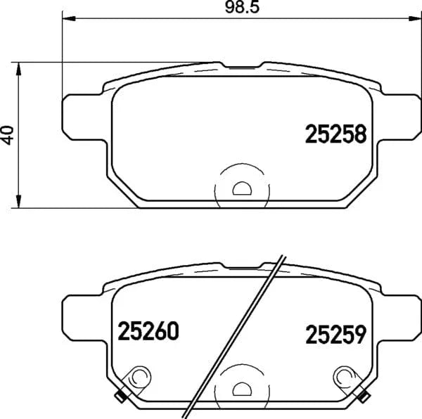 Mintex Brake Pads Set Brake Pads Full Set Of 4 Rear MDB3168 - image 4