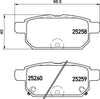 Mintex Brake Pads Set Brake Pads Full Set Of 4 Rear MDB3168 thumbnail