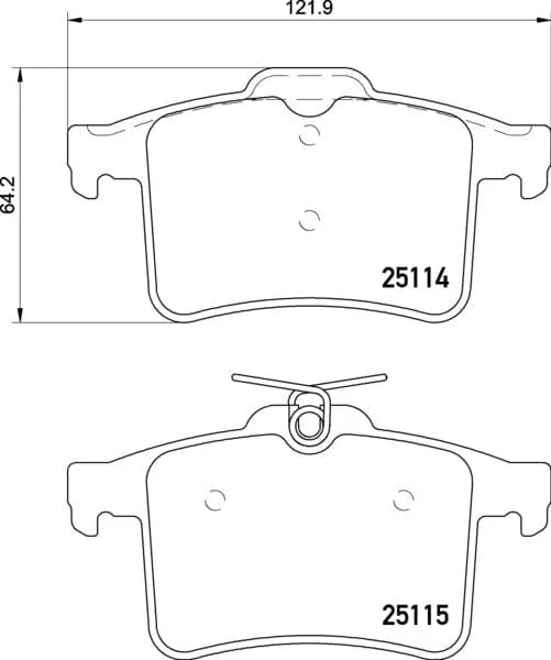 Mintex Brake Pads Set Brake Pads Full Set Of 4 Rear MDB3171 - image 3