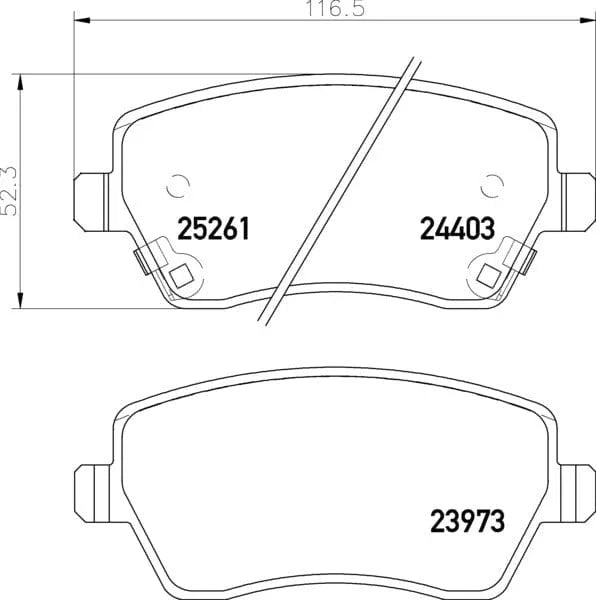 Mintex Brake Pads Full Set Of 4 Front MDB3186 - image 3