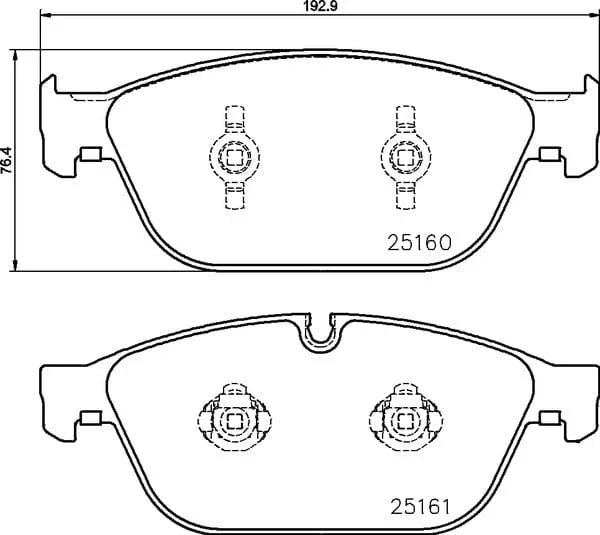 Mintex Brake Pads Full Set Of 4 Front MDB3191 - image 4