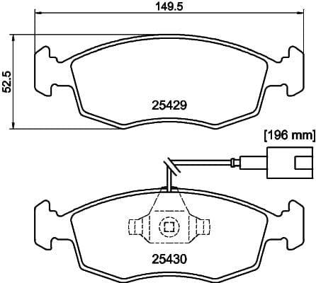 Mintex Brake Pads Full Set Of 4 Front MDB3208 - image 3
