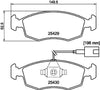 Mintex Brake Pads Full Set Of 4 Front MDB3208 thumbnail