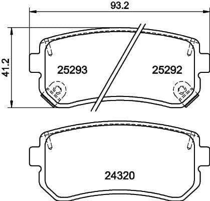 Mintex Brake Pads Set Brake Pads Full Set Of 4 Rear MDB3232 - image 3