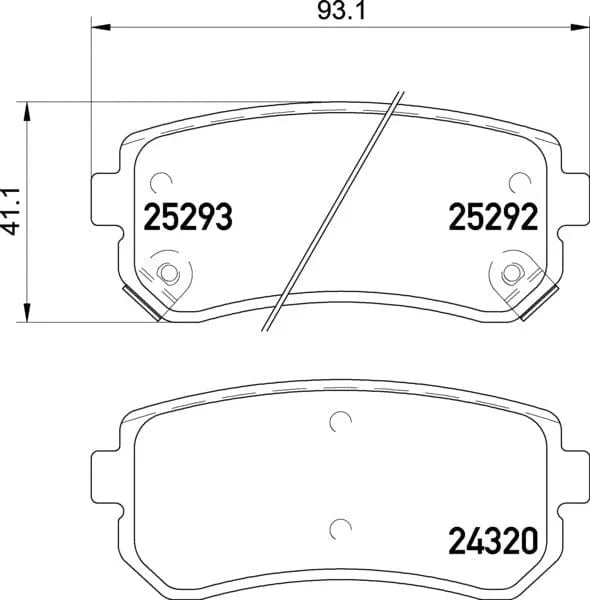 Mintex Brake Pads Set Brake Pads Full Set Of 4 Rear MDB3232 - image 4