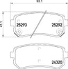 Mintex Brake Pads Set Brake Pads Full Set Of 4 Rear MDB3232 thumbnail
