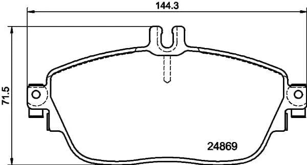Mintex Brake Pads Full Set Of 4 Front MDB3242 - image 3